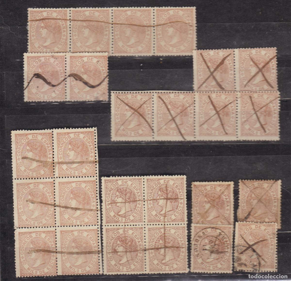 Sellos: FC4-93- Cl&aacute;sicos Edifil 96 x 26 Sellos Bloque y Sueltos . MATASELLOS TINTA