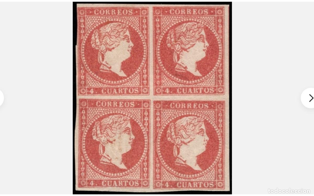 Briefmarken: ESPA&Ntilde;A - 1855 - ISABEL II - EDIFIL 48 -B-4 - AUTENTICOS - MNH** - V.CAT.1900&euro;