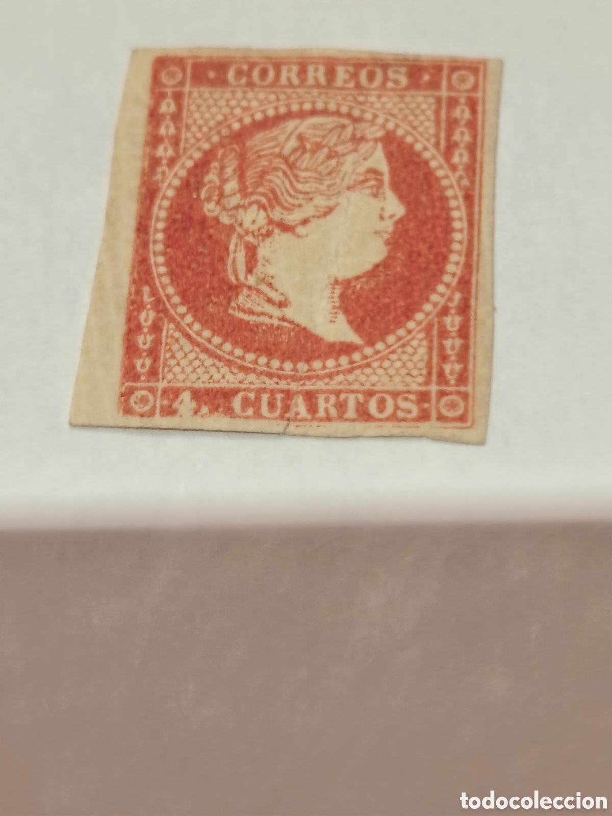 Stamps: Sello. Cl&aacute;sico de Espa&ntilde;a n 48 nuevo con goma** muy bonito ,4 cuartos rojizo ver