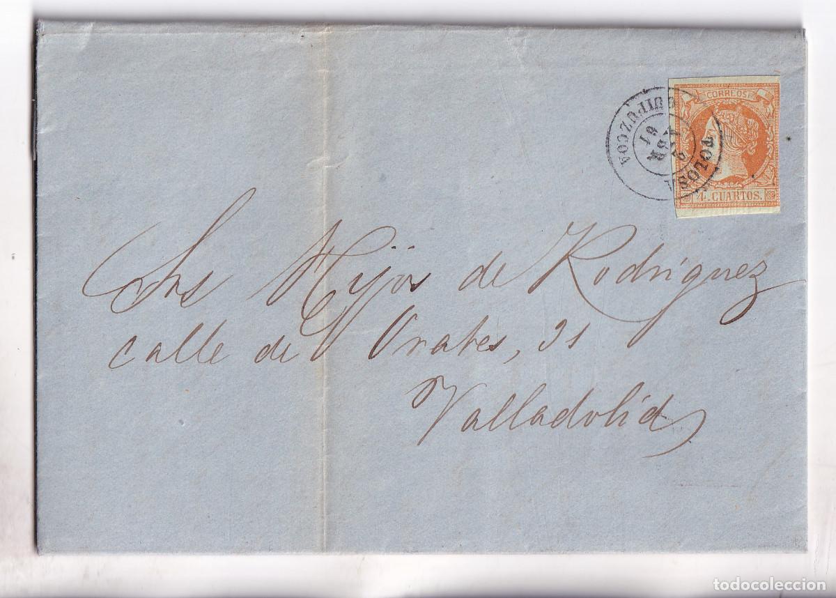 Sellos: FACTURA F&Aacute;BRICA PAPEL DE ALEGR&Iacute;A. FECHADOR TOLOSA. GUIP&Uacute;ZCOA. 1861. LUJO. A VALLADOLID. PA&Iacute;S VASCO