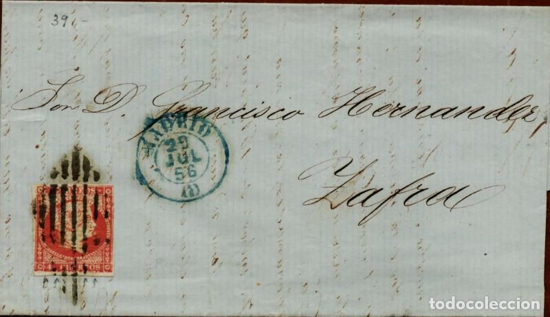 Sellos: FA3745. HISTORIA POSTAL. 1856, Carta de Madrid a Zafra
