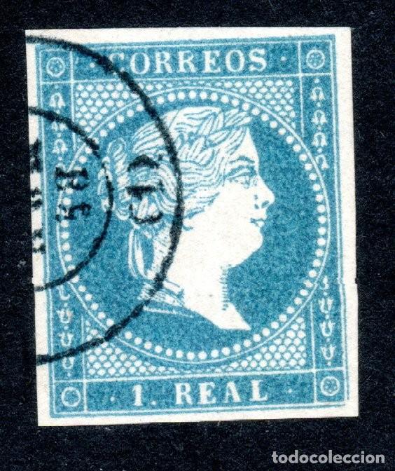 Sellos: EDIFIL 49 ISABEL II. A&Ntilde;O 1855. PAPEL SIN FILIGRANA. VALOR CAT&Aacute;LOGO: 34 &euro;.
