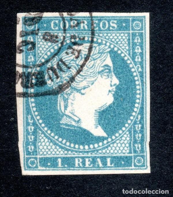 Sellos: EDIFIL 49 ISABEL II. A&Ntilde;O 1855. PAPEL SIN FILIGRANA. VALOR CAT&Aacute;LOGO: 34 &euro;.