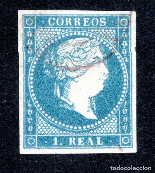 Sellos: EDIFIL 49 ISABEL II. A&Ntilde;O 1855. PAPEL SIN FILIGRANA. VALOR CAT&Aacute;LOGO: 34 &euro;.