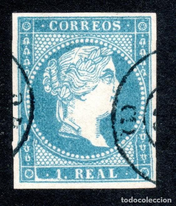 Sellos: EDIFIL 49 ISABEL II. A&Ntilde;O 1855. PAPEL SIN FILIGRANA. VALOR CAT&Aacute;LOGO: 34 &euro;.