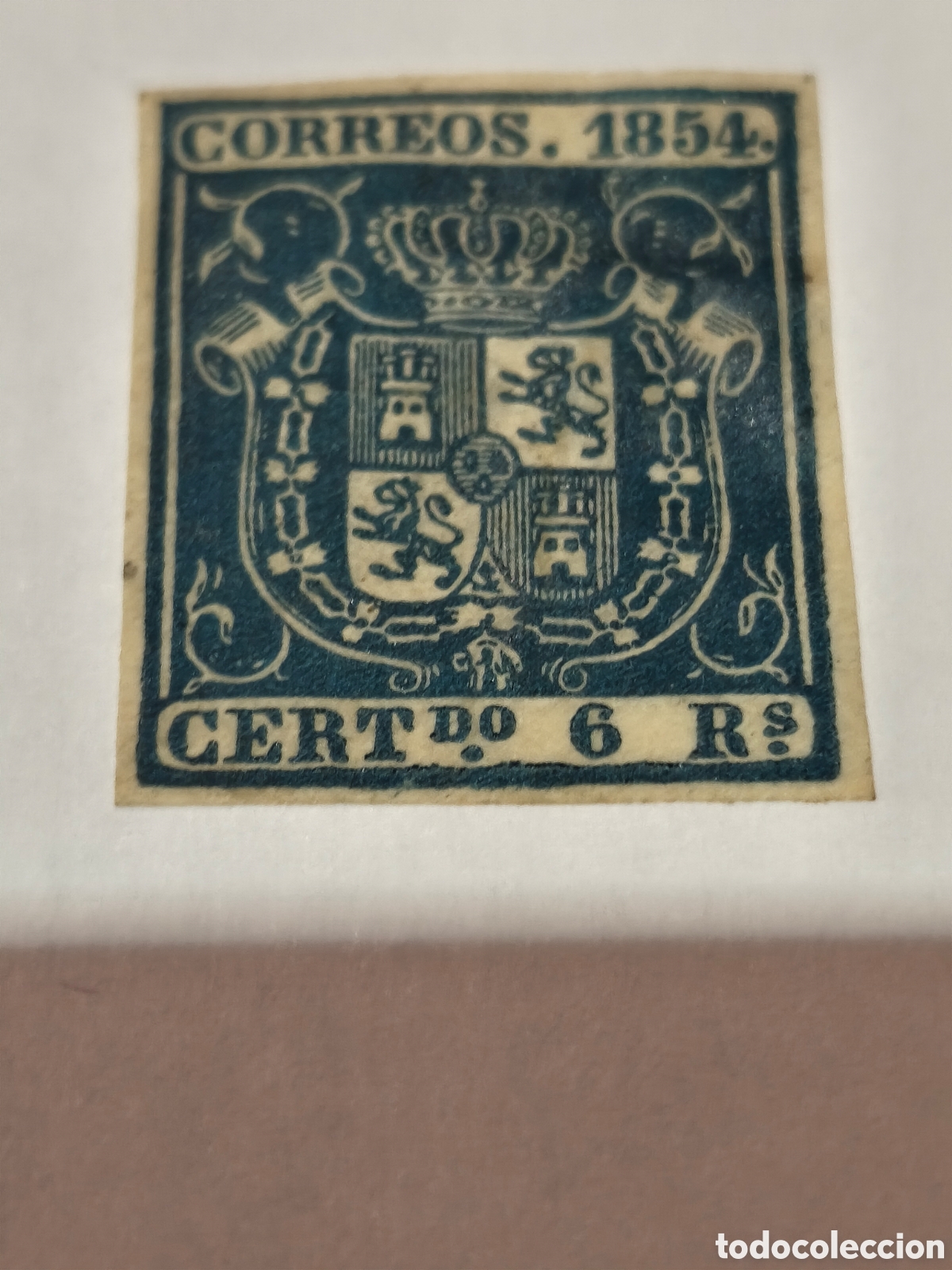 Stamps: Sello cl&aacute;sico de Espa&ntilde;a n 27 nuevo con su goma** muyvescaso 6 reales azul ver las im&aacute;genes