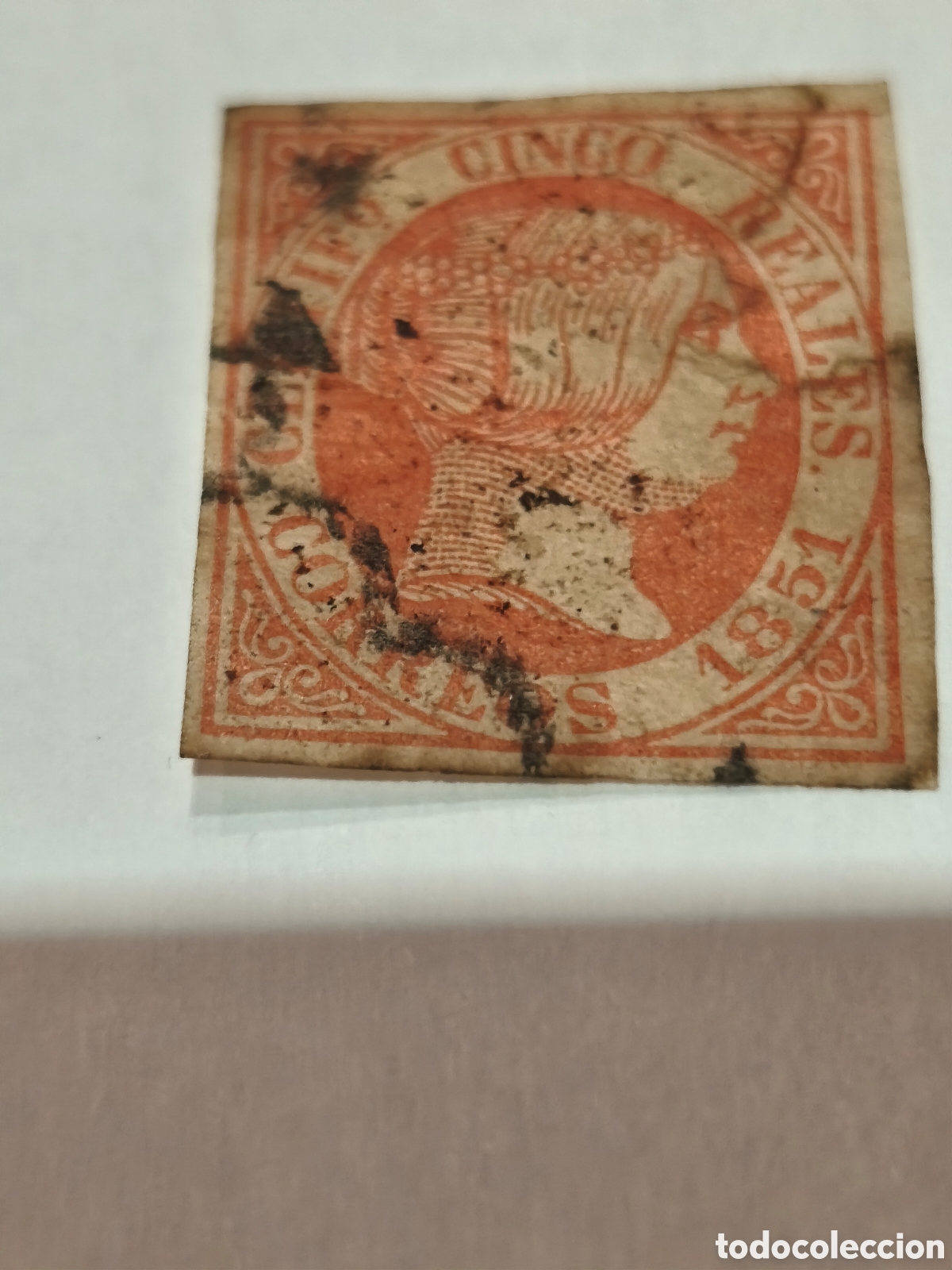 Sellos: Sello cl&aacute;sico de Espa&ntilde;a n ,8 usado ara&ntilde;a negra muy escaso ver,2 reales rojo ,