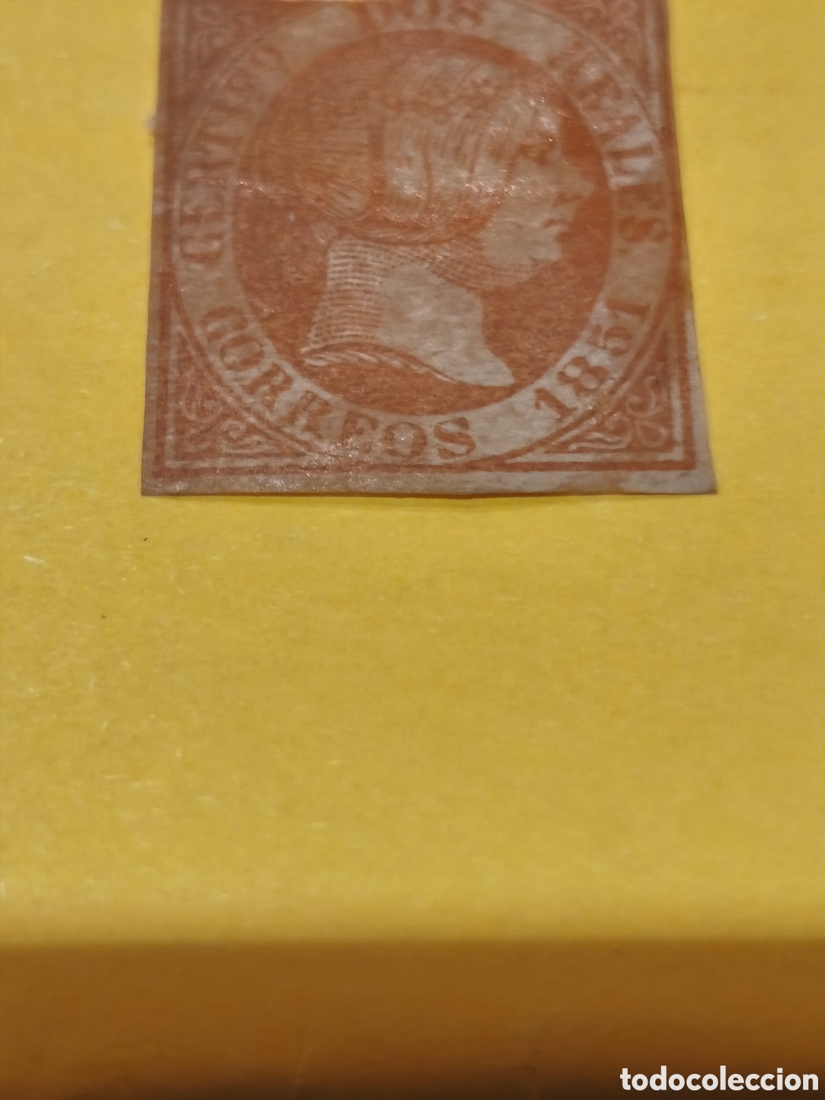 Sellos: Sello cl&aacute;sico de Espa&ntilde;a n 8 nuevo con goma** algo sobado el papel ,2 reales rojo ver