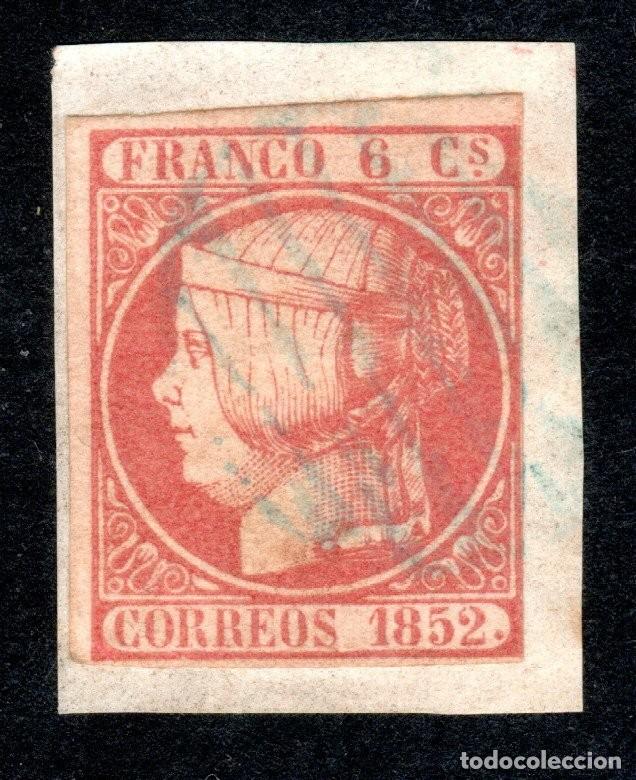 Sellos: EDIFIL 12it ISABEL II. 1852 (VARIEDAD...SIN PUNTO ENTRE CORREOS Y 1852) V. CAT. ESPECIALIZADO: 32 &euro;.
