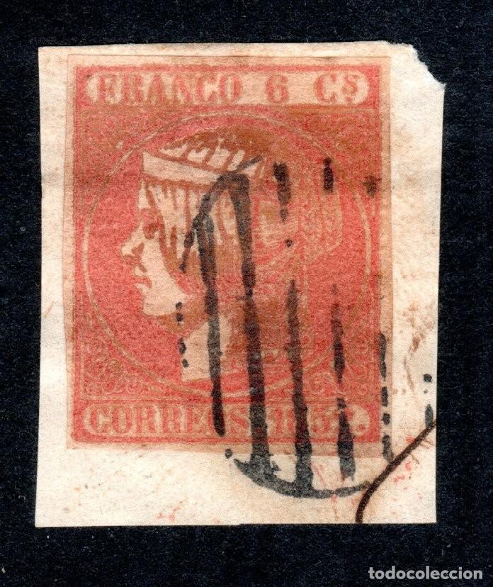 Sellos: EDIFIL 12 ISABEL II A&Ntilde;O 1852. MATASELLOS PARRILLA NEGRA. (VARIEDAD...IMPRESI&Oacute;N).