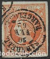 Sellos: 1860 Isabel II, EDIFIL n&ordm; 52 (o) matasello: fechador Sabadell, Barcelona