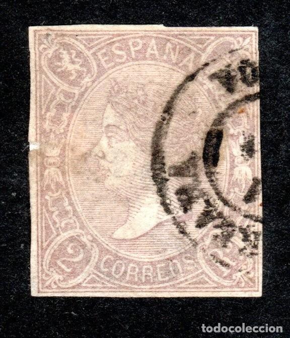 Sellos: EDIFIL 73 ISABEL II. A&Ntilde;O 1865. MATASELLOS FECHADOR. VALOR CAT&Aacute;LOGO: 47 &euro;. (SALIDA: 0,01 &euro;.).