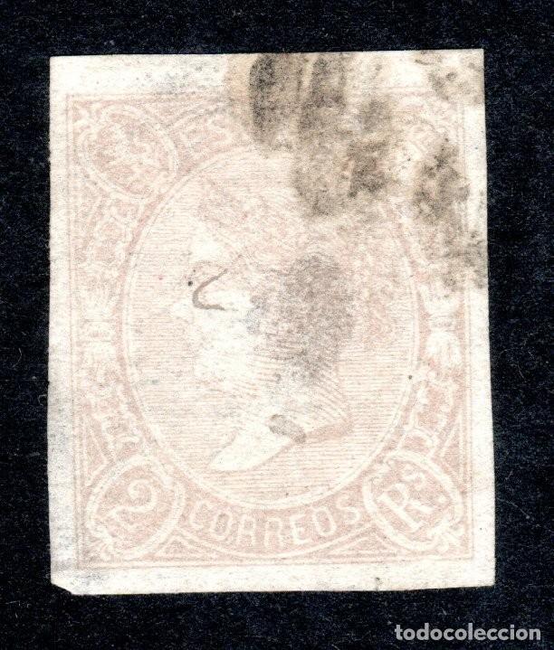 Sellos: EDIFIL 73 ISABEL II. A&Ntilde;O 1865. MATASELLOS PARRILLA NEGRA. VALOR CAT&Aacute;LOGO: 47 &euro;. (SALIDA: 0,01 &euro;.).