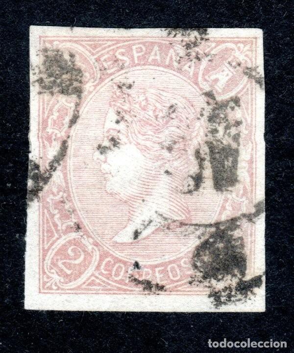 Sellos: EDIFIL 73 ISABEL II. A&Ntilde;O 1865. MATASELLOS RUEDA DE CARRETA.VALOR CAT&Aacute;LOGO: 96 &euro;. (SALIDA: 0,01 &euro;.).