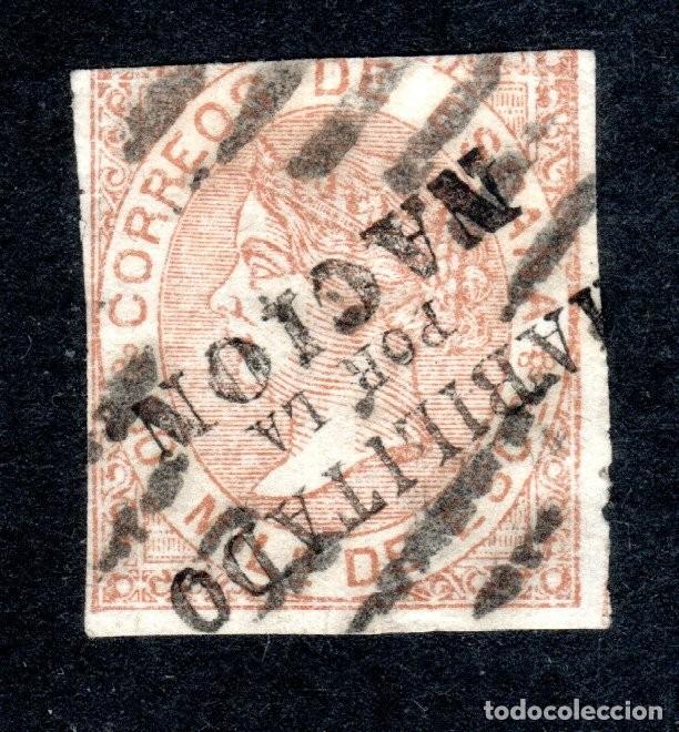 Sellos: EDIFIL 98S ISABEL II. A&Ntilde;O 1868. HABILITADO POR LA NACI&Oacute;N. SIN DENTAR. (SALIDA: 0,01 &euro;.).
