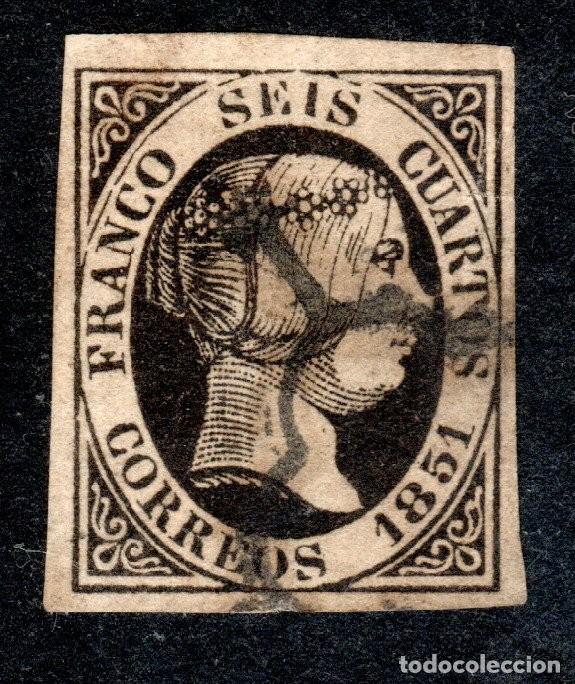 Timbres: EDIFIL 6. ISABEL II. A&Ntilde;O 1851. MATASELLOS ARA&Ntilde;A NEGRA.