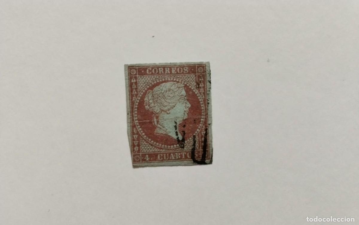 Sellos: ESPA&Ntilde;A - 1855 - ISABEL II - EDIFIL 40 - Foto 1