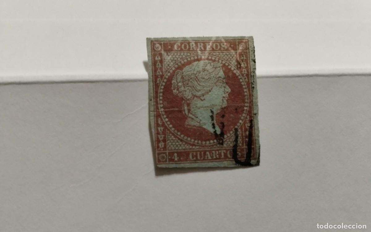Sellos: ESPA&Ntilde;A - 1855 - ISABEL II - EDIFIL 40 - Foto 2