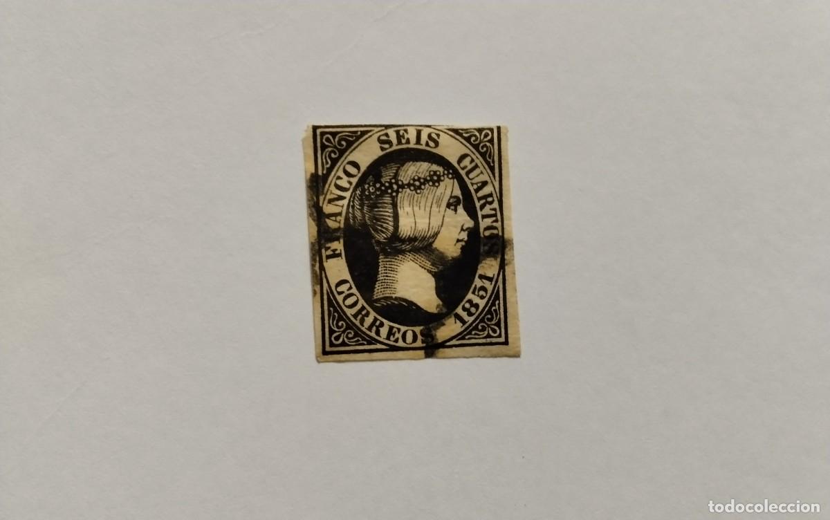 Stamps: ESPA&Ntilde;A - 1851 - ISABEL II - EDIFIL 6 - COLOR INTENSO