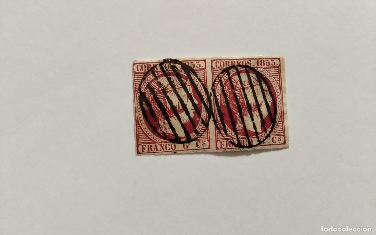 Sellos: ESPA&Ntilde;A - 1851 - ISABEL II - EDIFIL 17 - PAREJA