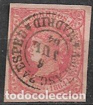 Sellos: 1864 Isabel II, EDIFIL n&ordm; 64 (o) matasello Ambulante Ascendente, 2&ordf; esp., Madrid