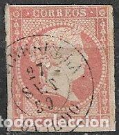 Sellos: 1855 Isabel II, EDIFIL n&ordm; 48 (o) matasello Ribadesella, Asturias