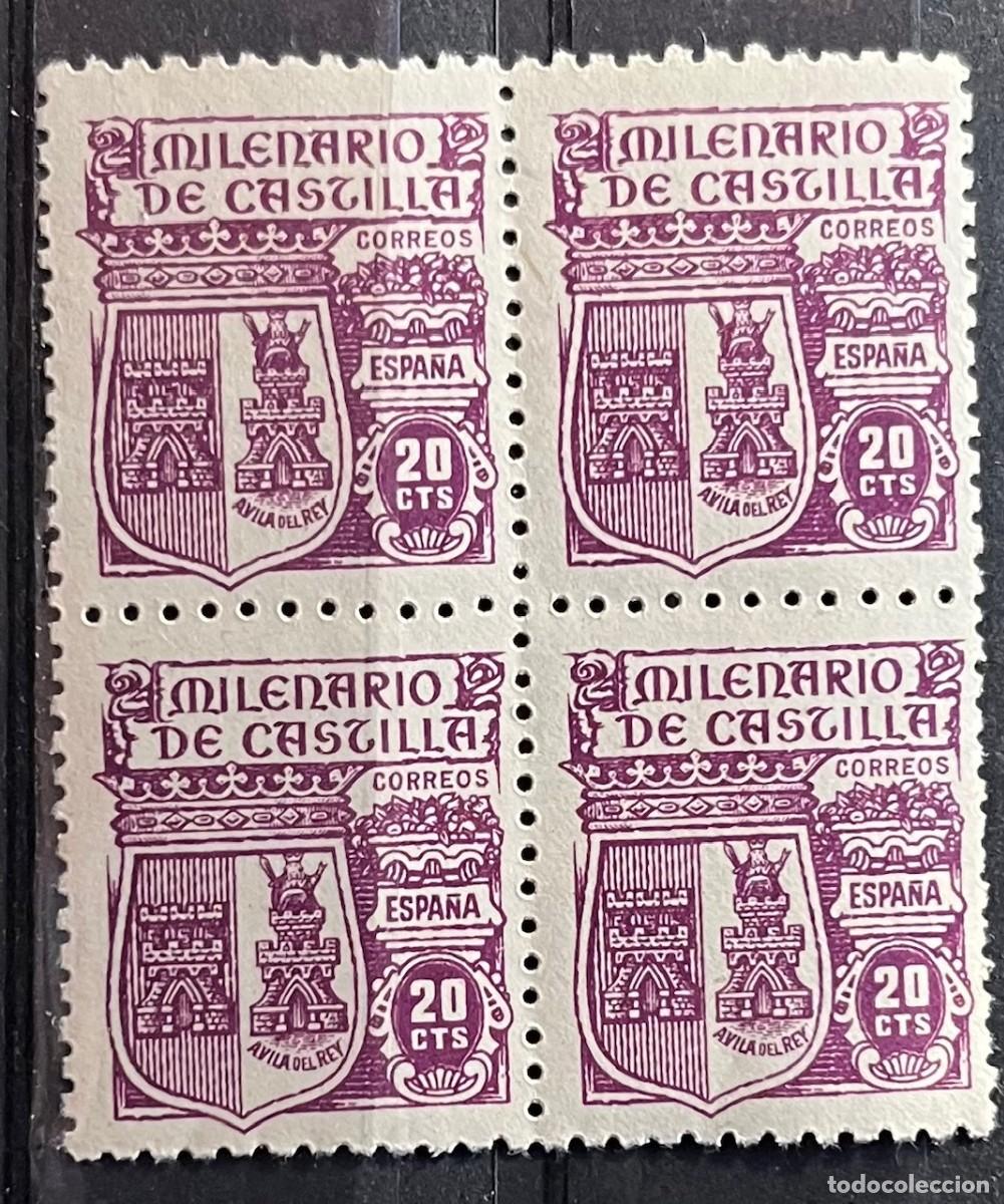 Sellos: 1945 Milenario de castilla centrado,goma,color MNH**