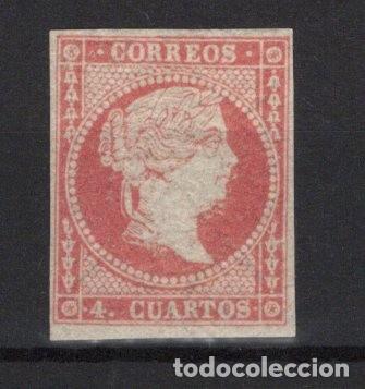 Sellos: PC909 Sellos Espa&ntilde;a a&ntilde;o 1856 EDIFIL 44* sello original en NUEVO v.c. 16 &euro;