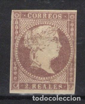 Sellos: PC912 Sellos Espa&ntilde;a a&ntilde;o 1857/60 EDIFIL 50* sello original en NUEVO v.c. 98 &euro;