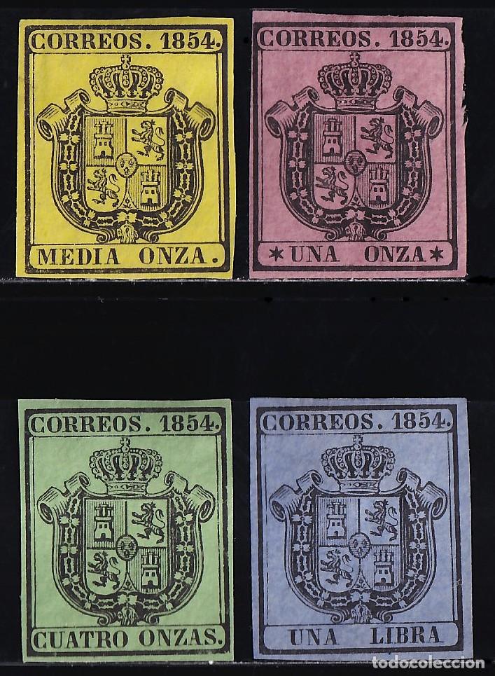 Sellos: ESPA&Ntilde;A, 1854 EDIFIL N&ordm; 28 / 31 /*/, (*), Escudo de Espa&ntilde;a