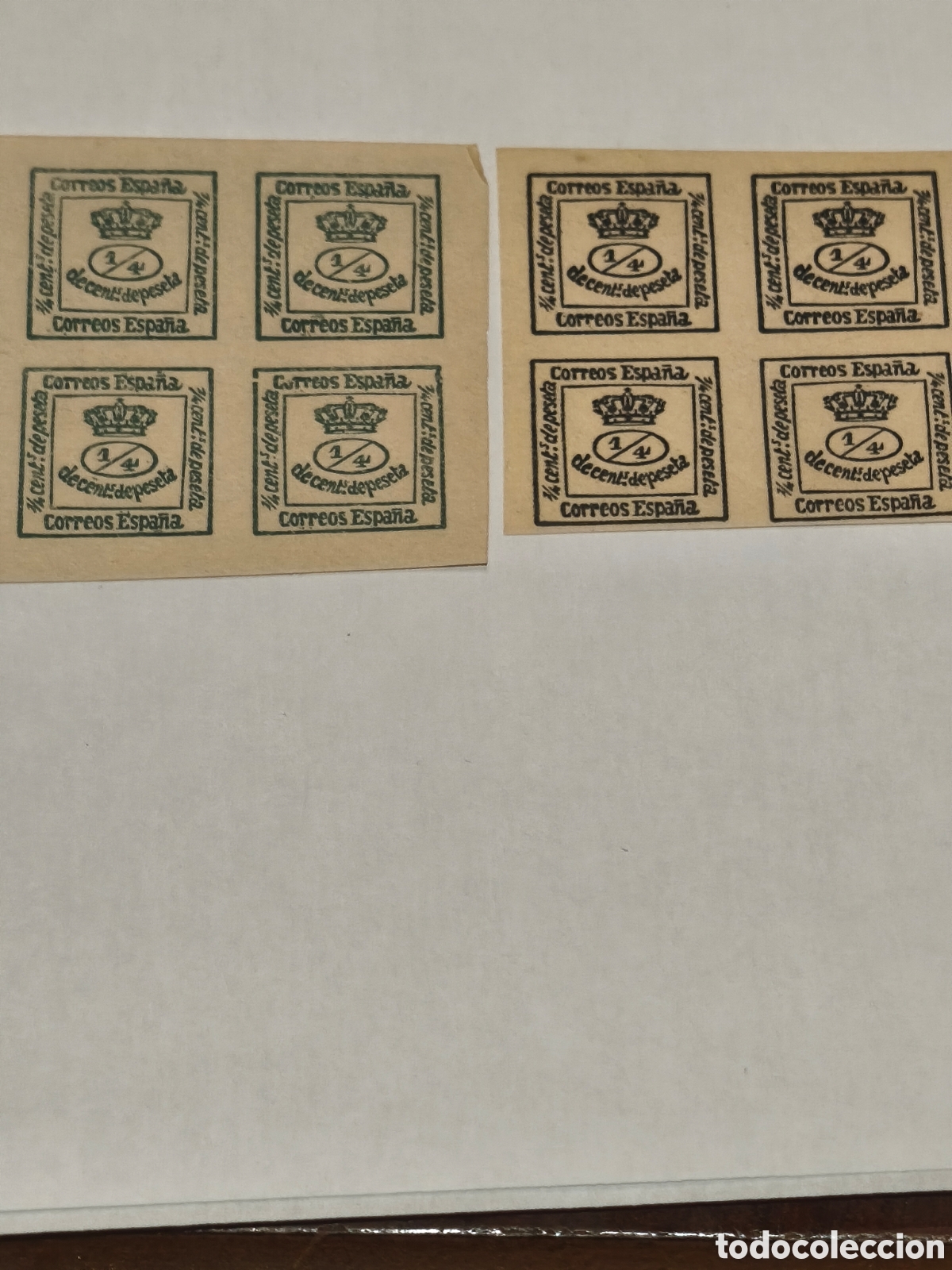 Sellos: 2 bloques del cl&aacute;sico n 173 nuevos con goma** colores distintos de verde ,ver 4 /4 c.