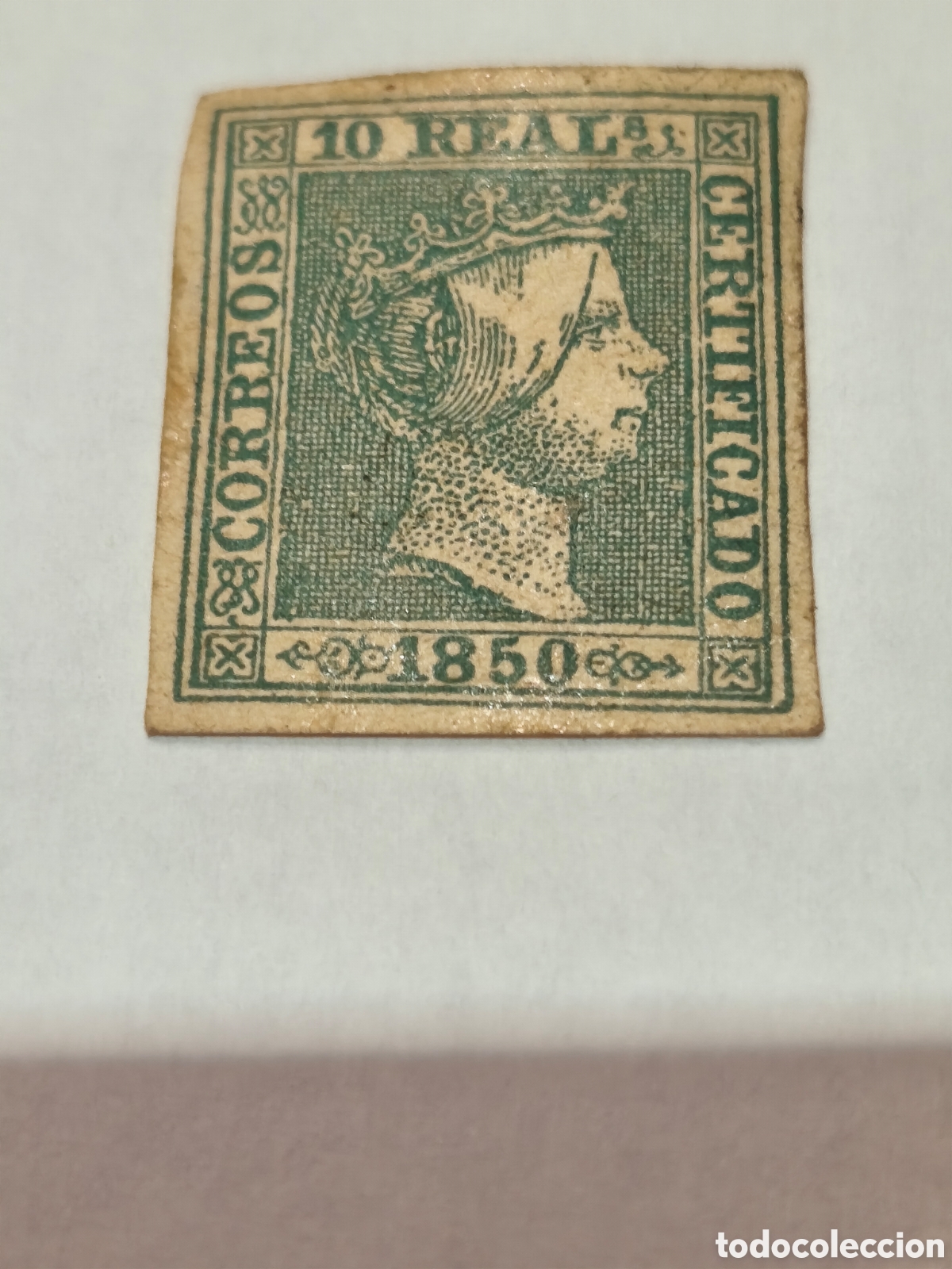 Sellos: Sellonclasico de Espa&ntilde;a n 5 nuevo con goma** 10 reales verde muy escaso ver