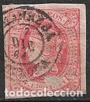 Sellos: 1864 Isabel II, EDIFIL n&ordm; 64 (o) matasello T&Aacute;RREGA, Barcelona