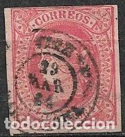 Sellos: 1864 Isabel II, EDIFIL n&ordm; 64 (o) matasello VICH, Barcelona