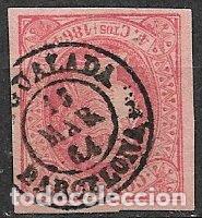 Sellos: 1864 Isabel II, EDIFIL n&ordm; 64 (o) matasello IGUALADA, Barcelona