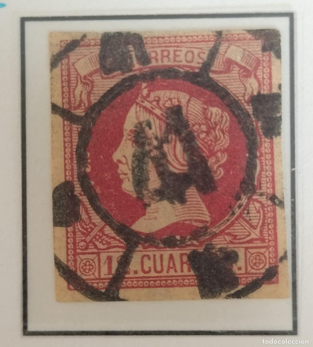 Sellos: Edifil 53 sello AUTENTICO usado Isabel II a&ntilde;o 1860-1861 (RefQK)