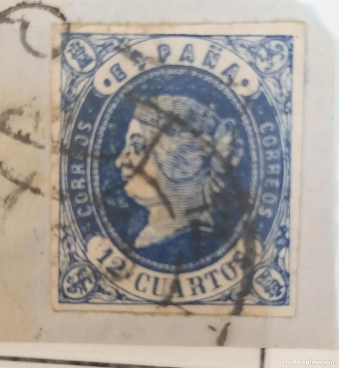 Sellos: Edifil 59 sello AUTENTICO usado Isabel II a&ntilde;o 1862 (RefQK)