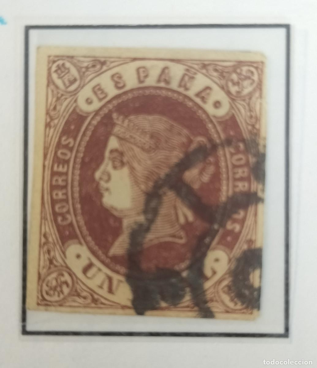Sellos: Edifil 61 sello AUTENTICO usado Isabel II a&ntilde;o 1862 (RefQK)