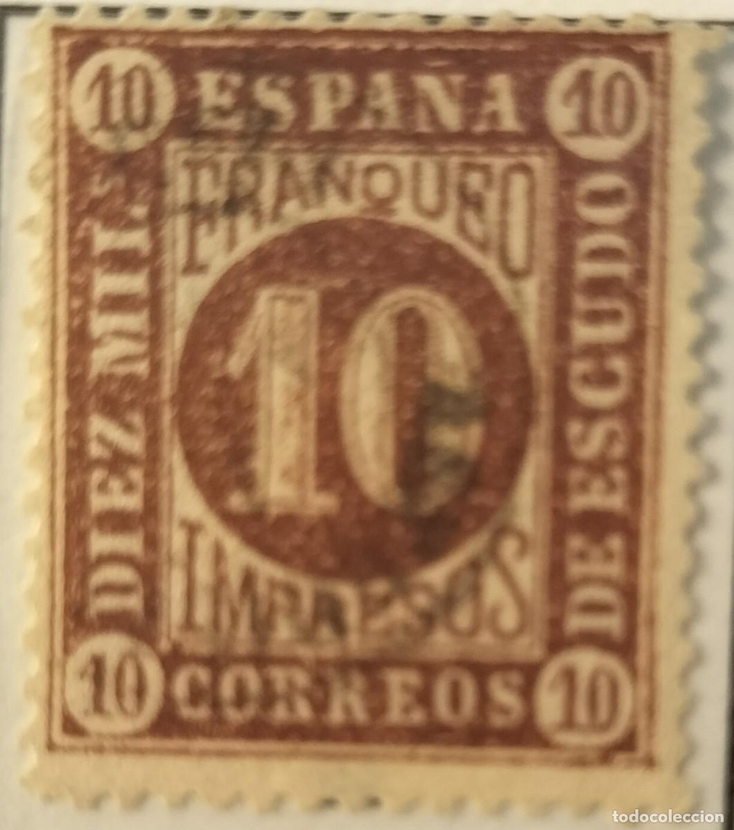Sellos: Edifil 94 sello AUTENTICO usado Cifras e Isabel II a&ntilde;o 1867 (RefQK)