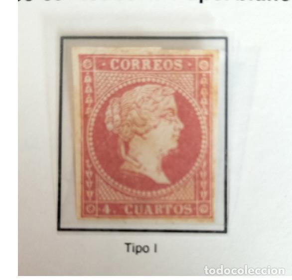 Sellos: Edifil 48 Tipo I sello AUTENTICO nuevo Isabel II a&ntilde;o 1856 (RefQK)