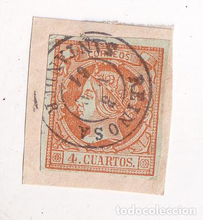 Sellos: FRAGMENTO. 4 CUARTOS. BONITO FECHADOR REINOSA. CANTABRIA. 1861