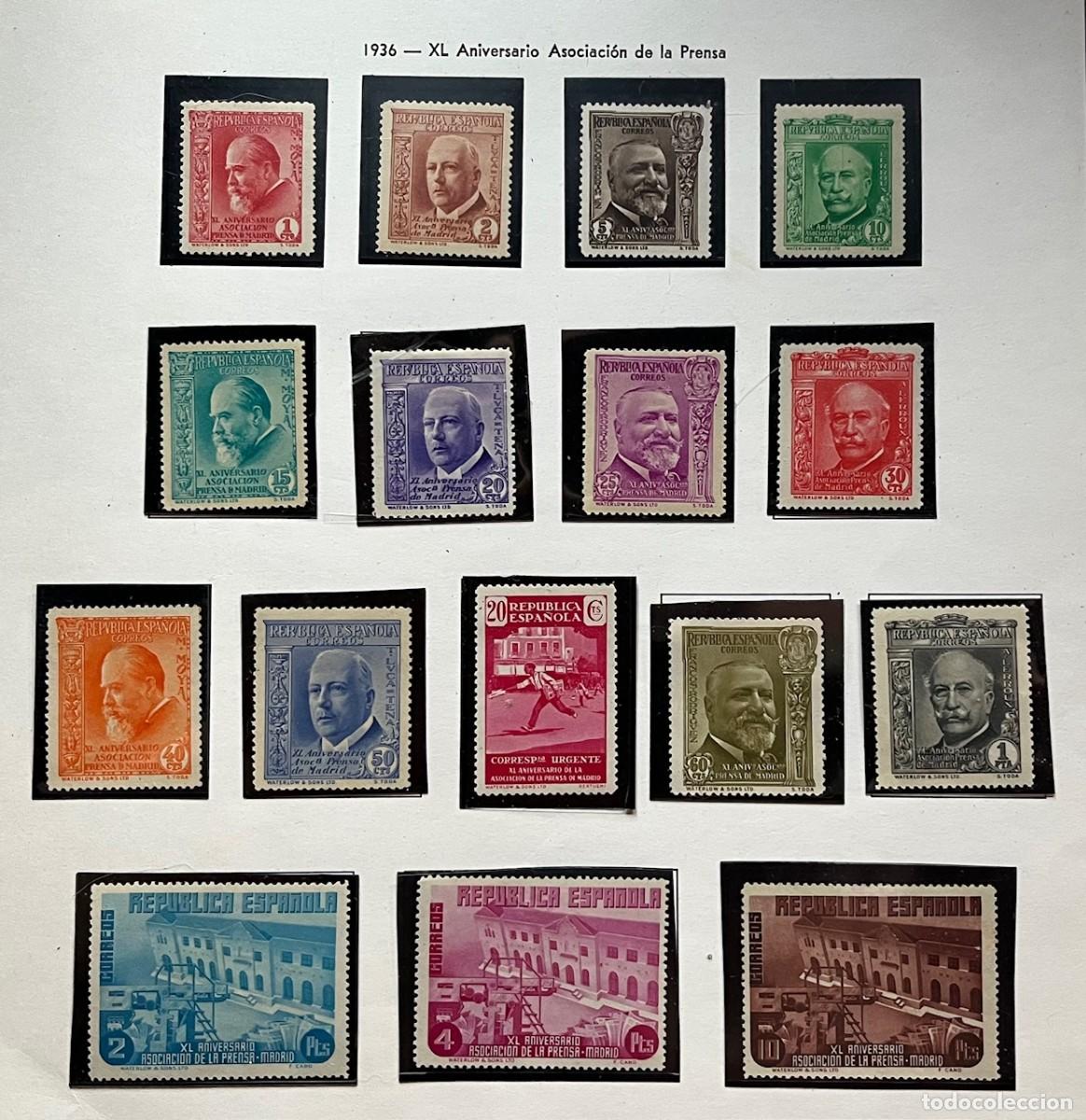 Sellos: 1930, asociaci&oacute;n de prensa MNH*,centrado,goma,color,3 con charnela