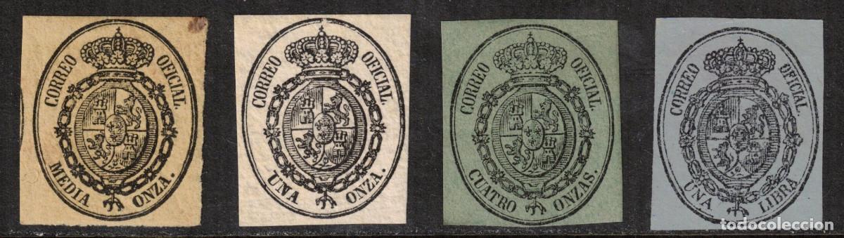 Sellos: ESCUDO DE ESPA&Ntilde;A * 35/38 - A&Ntilde;O 1855