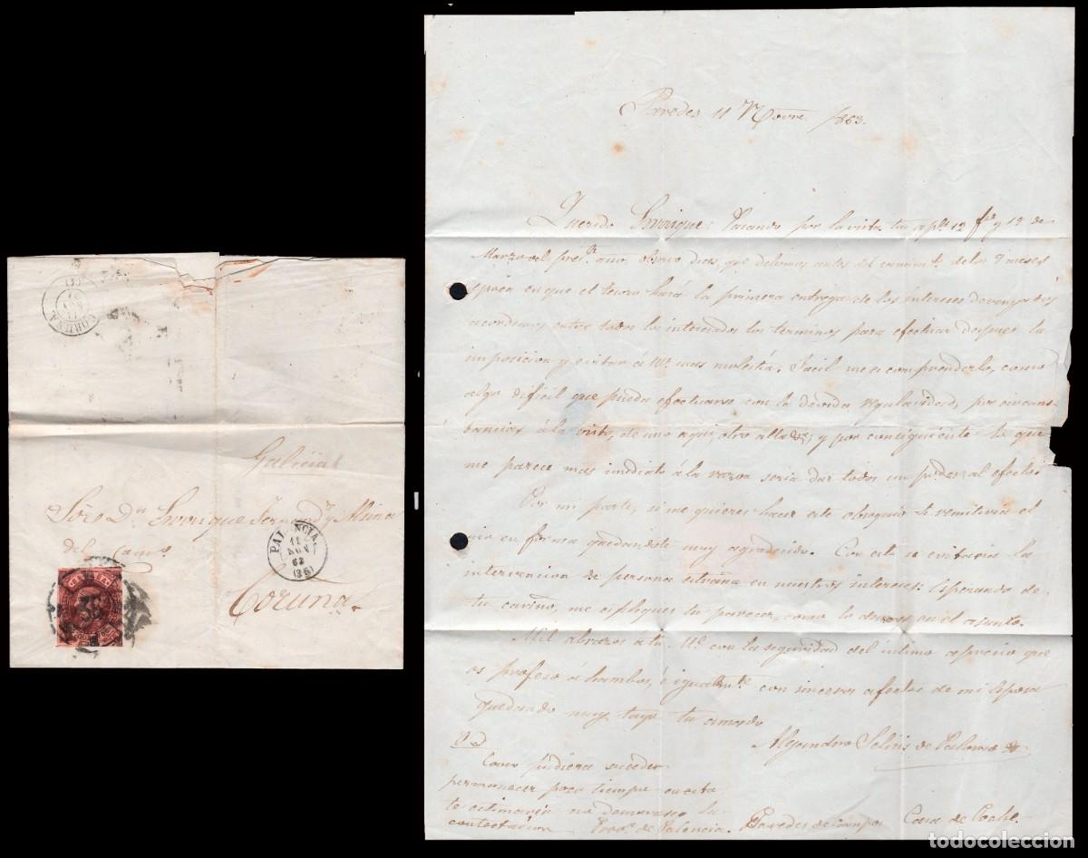 Sellos: Palencia - Edi o 58 - Carta fechada en Paredes Mat Rueda Carreta &rdquo;36 - Palencia&rdquo;