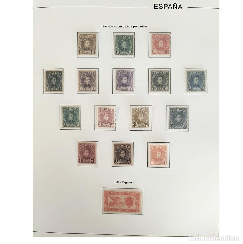 Briefmarken: Hojas Edifil Espa&ntilde;a 1901 a 1930 montadas en transparente sin sellos Leer