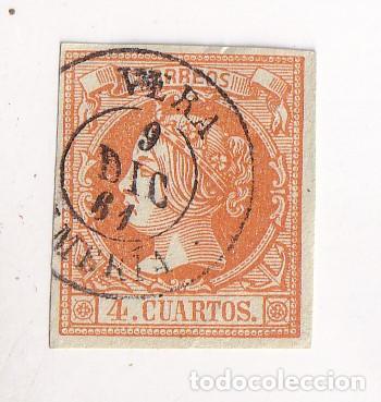 Sellos: SELLO 4 CUARTOS. BONITO FECHADOR VERA. ALMER&Iacute;A. 1861