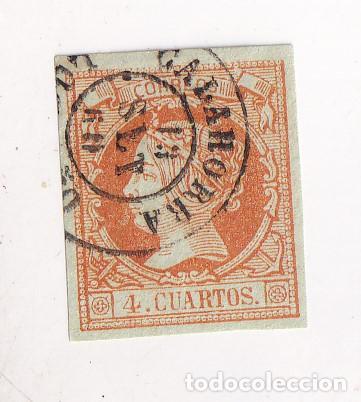 Sellos: SELLO 4 CUARTOS. BONITO FECHADOR CALAHORRA. RIOJA. 1860