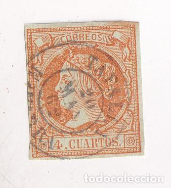 Sellos: SELLO 4 CUARTOS. BONITO FECHADOR TAFALLA. NAVARRA. 1862.
