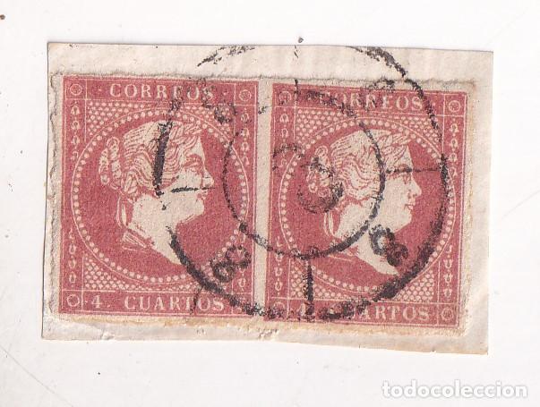 Sellos: FRAGMENTO. PAREJA 4 CUARTOS. RUEDA CARRETA VALENCIA