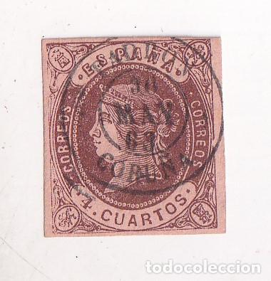 Sellos: SELLO 4 CUARTOS. FECHADOR PADR&Oacute;N. CORU&Ntilde;A. GALICIA. 1863. MUY BONITO